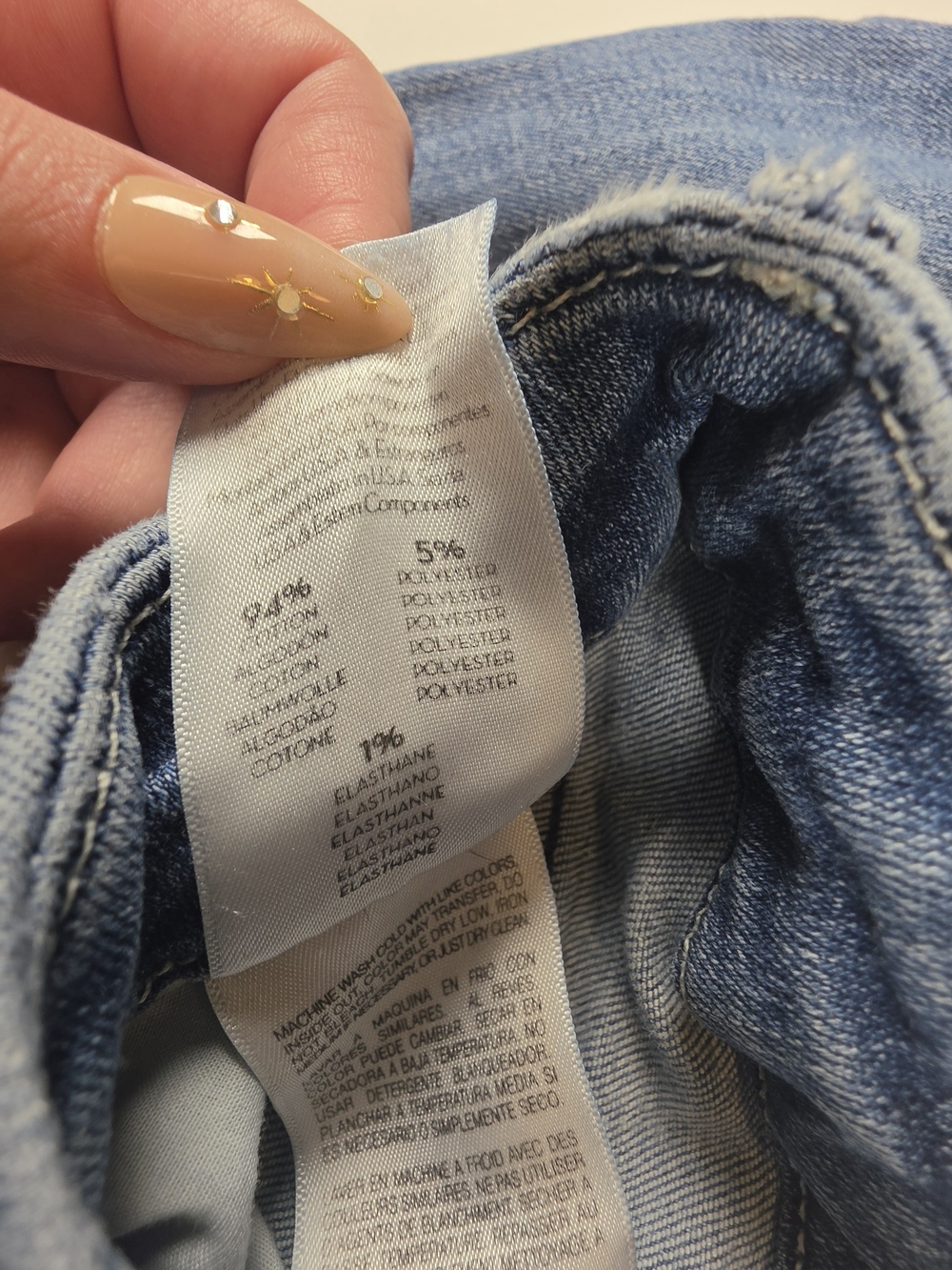 MOTHER Women’s Blue Skinny Jeans Cropped Raw Hem Distressed Size 26 - Picture 6 of 8